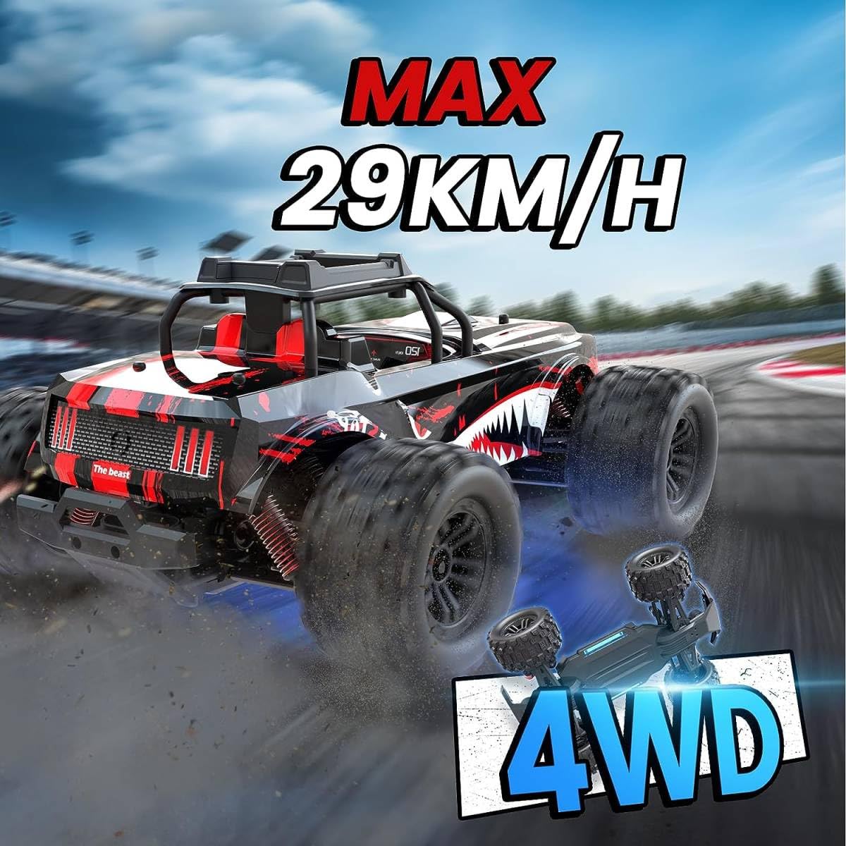 Amazon.co.jp: ラジコンカー オフロード 4WD 1/14 高速ラジコン