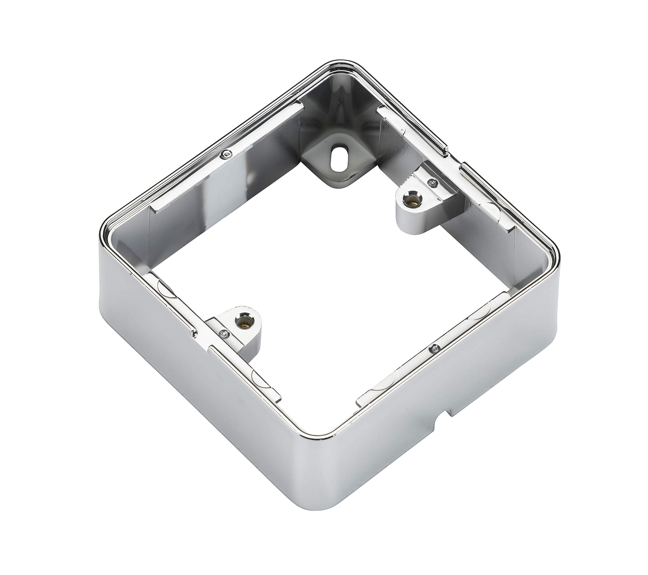 Knightsbridge 1GSBPC 1 Gang Surface Box in Polished Chrome Effect