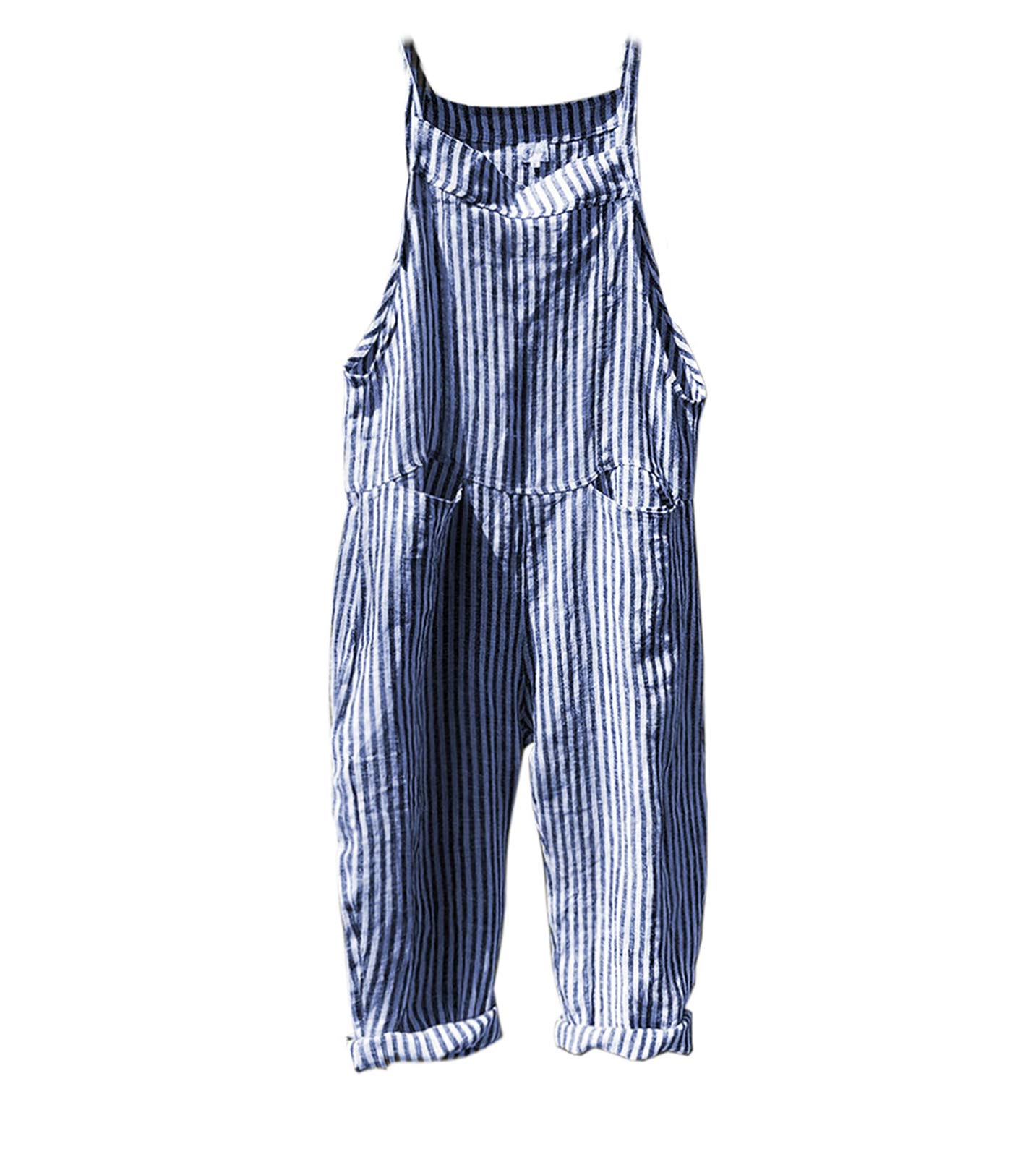 Each Women Women's 88 Jumpsuits Summer Overall Loose Halter Romper Dungarees Baggy Playsuits Sleeveless Jumpsuits With Wide Leg Trousers