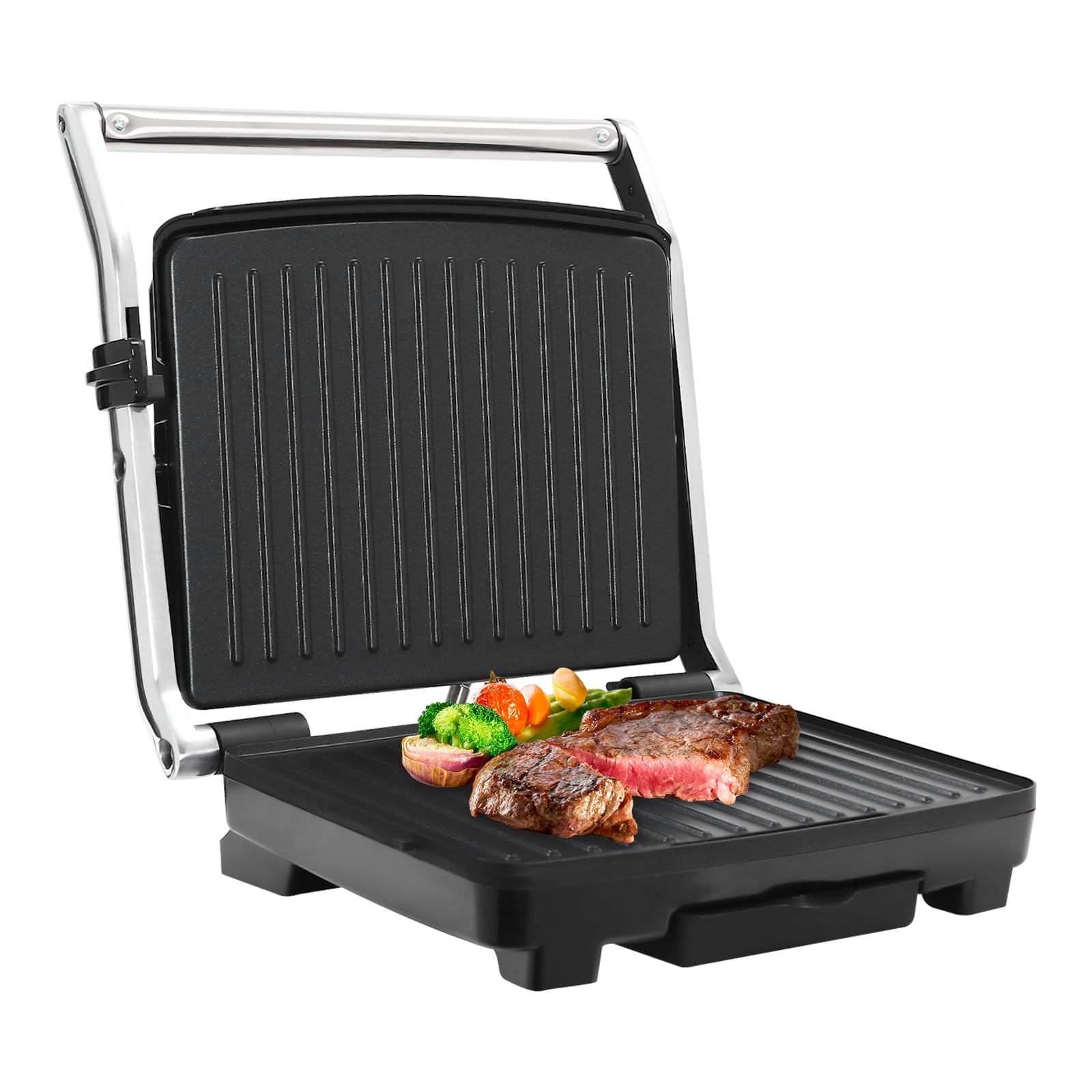 Bomann Kontaktgrill 700W | Beidseitig Grillen Ohne Fett | Mit Panini-Funktion