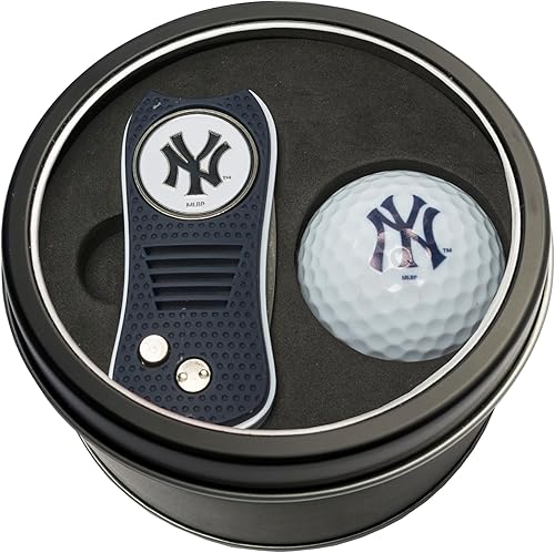 Miniatura 2 de Team Golf MLB Gift Set Switchblade Divot Tool with Double-Sided Magnetic Ball Marker & Golf Ball, Patented Single Prong Design, Less Damage to