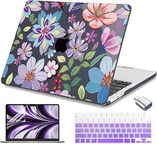 Miniatura 8 de Teryeefi Compatible con M4 M3 M2 MacBook Air de 15 pulgadas 2024 2023 Funda Modelo A3241 A3114 A2941 con Pantalla Liquid Retina, Cubierta Protectora