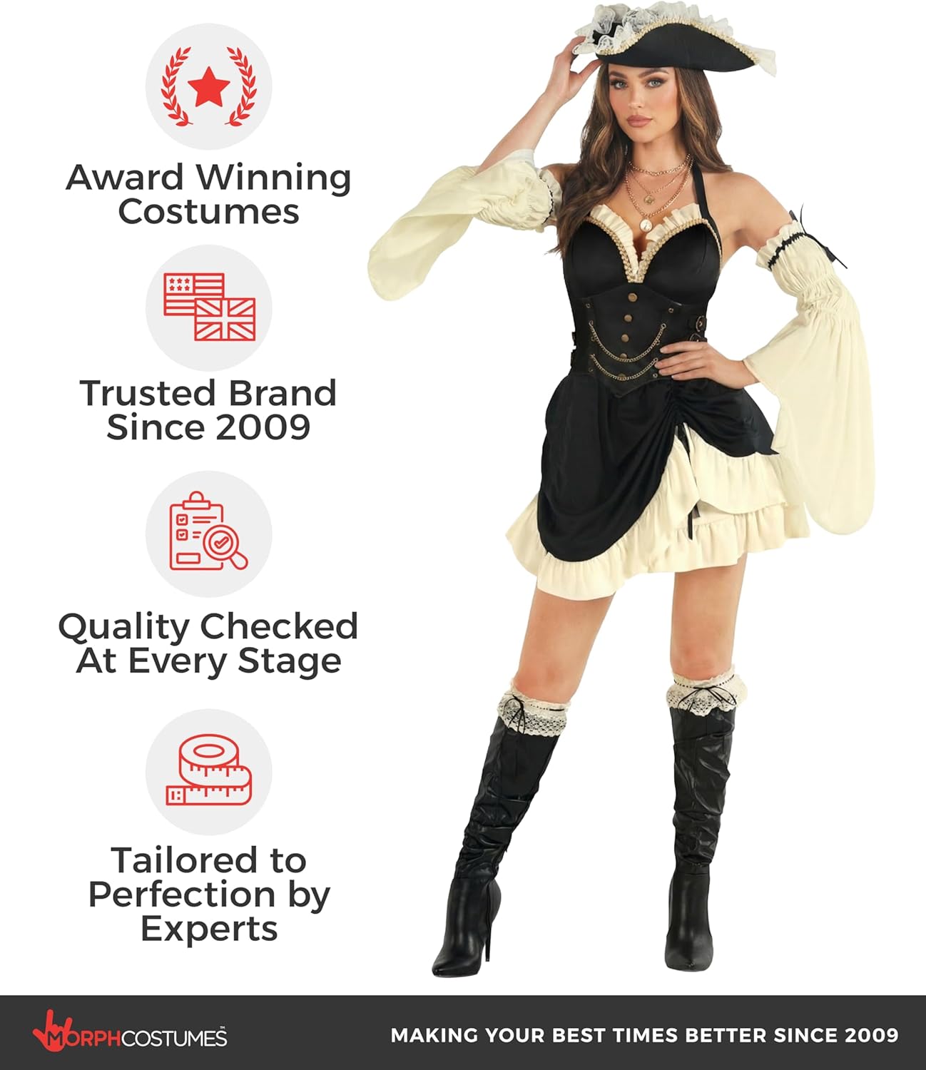 Morph Pirate Costume Women, Womens Pirates Costume, Womens Pirate Outfit, Halloween Costumes For Women Adult