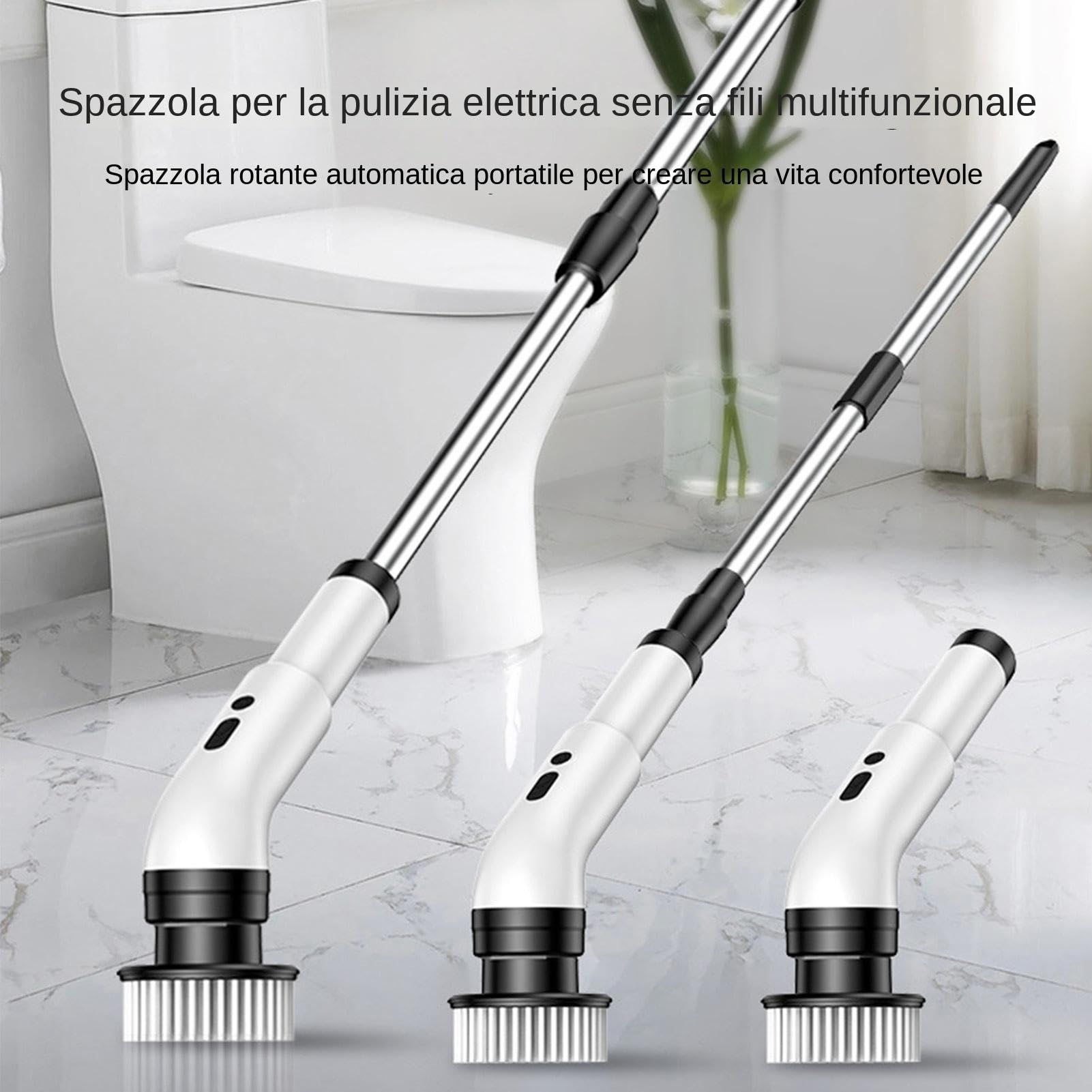 Cepillo eléctrico para limpieza de azulejos de bañera, cepillo eléctrico | giratorio con cabezales de limpieza reemplazables, cepillo eléctrico 10 en 1 para azulejos de bañera,