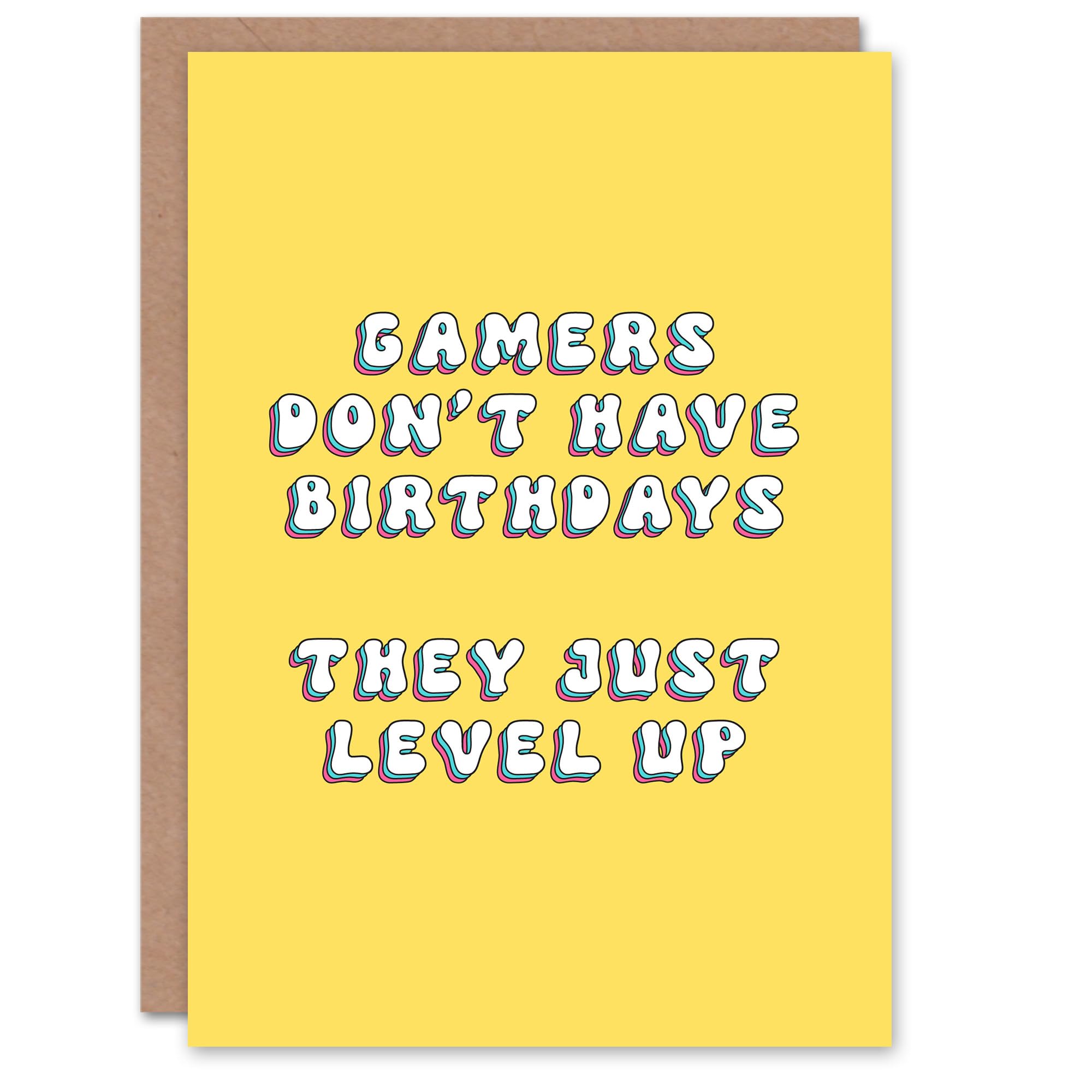 Artery8 Birthday Card Gamers Just Level Up Fun Funny Happy Joke Humour Her Sister Niece Daughter Granddaughter Woman Greeting Card