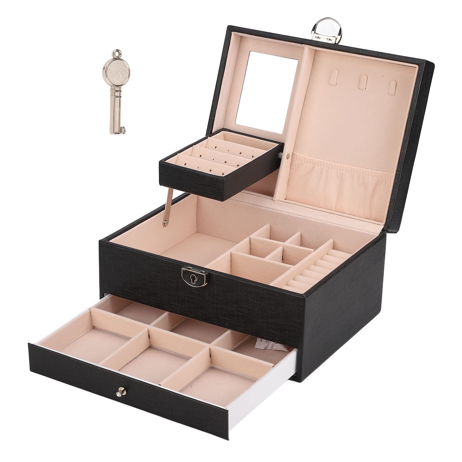 Boîte de rangement à bijoux sur la coiffeuse pour sublimer votre rituel du matin