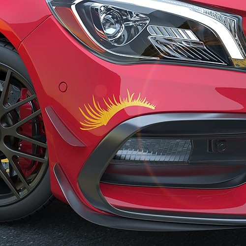 Miniatura 3 de Vesvory 2 pares de calcomanías de pestañas para faros de automóvil, calcomanías para carrocería de automóvil, calcomanías gráficas para ventana de