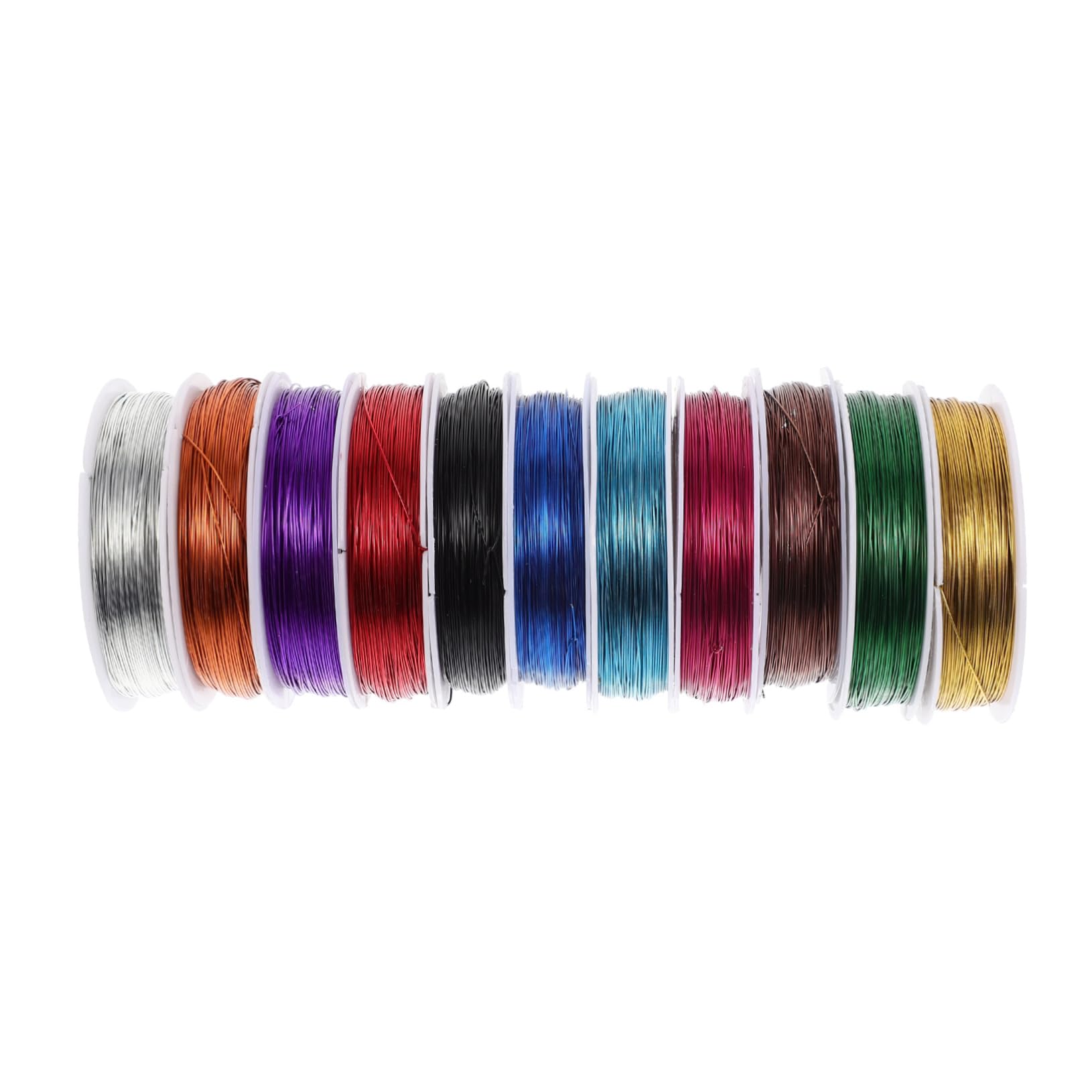 TEHAUX Filo Metallico Colorato Zincato 11 Pezzi, 0,5mm, Flessibile e Resistente alla Corrosione per Gioielli, Artigianato e Bouquet Fai da Te