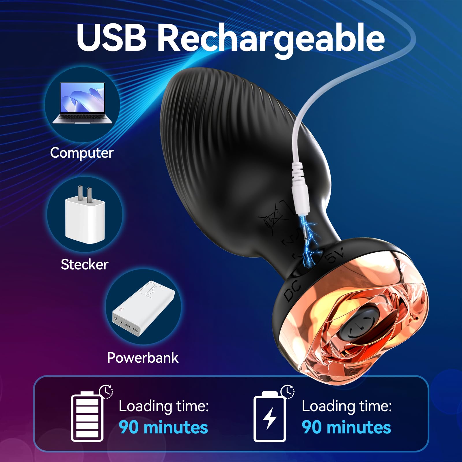 Plug Anale-dilatatore Donna Sexytoysys Uomo Sex Toys Coppia Vibratoreper Uomo Professionale Dildo Anale Vibratore Toys Sessuali per Uomini Anello Vibrante per il pene con 10 Modalità, A26020301