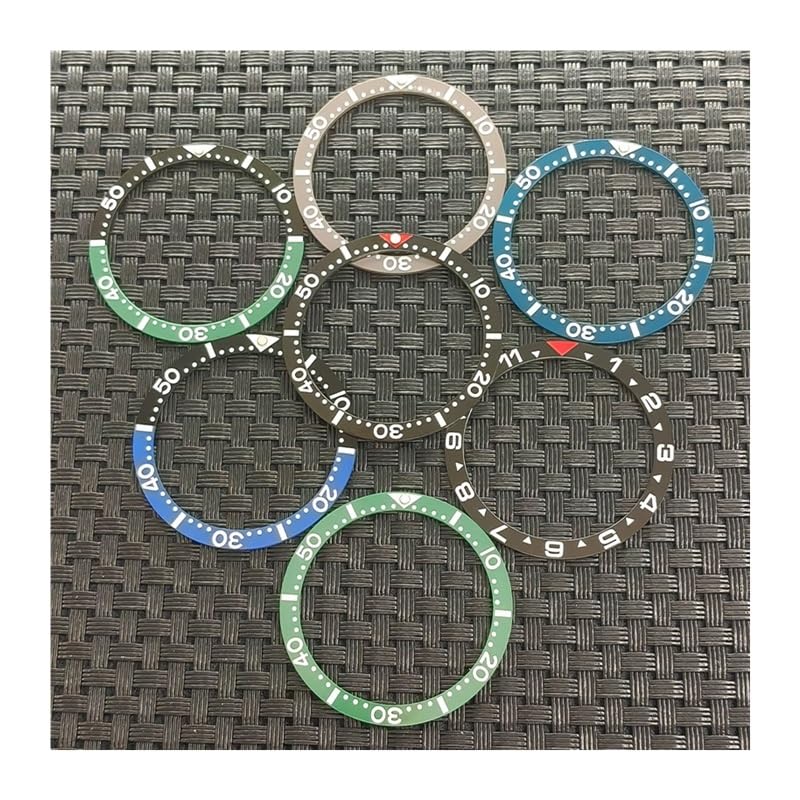 1 szt. 38 mm x 31,5 płaska ceramiczna wkładka pierścienia pasuje do SKX007 SKX009 SRPD koperta zegarka pierścień w stylu GMT NH35 NH36 mechanizm męski