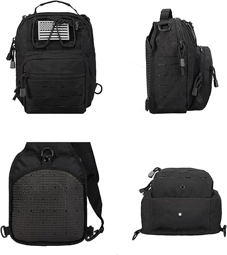 Miniatura 5 de BOMTURN Mochila táctica-1000D Impermeable Militar MochilaCorte láserCCW Bolsas Sling Bag Tactical Satchel Bolso de hombro Hombres