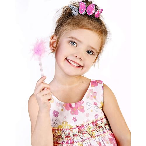 Miniatura 4 de 36 pinzas de mariposas para el cabello para mujeres, coloridos clips de mariposas 3D Día de San Valentín recuerdos de fiesta