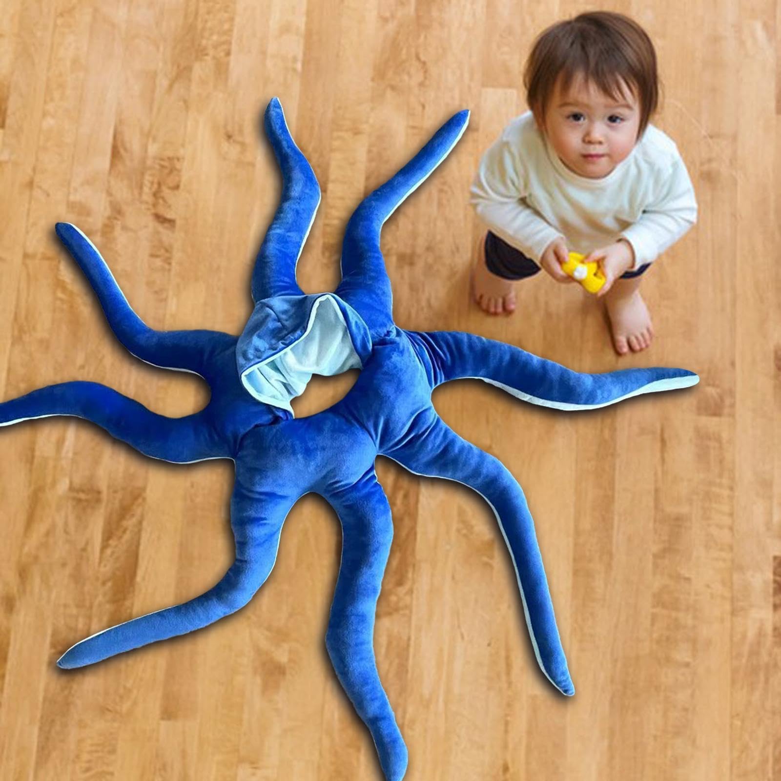 Costume da Neonato in Peluche, a Forma di Polpo O Calamaro, con Imbottitura Morbida E Confortevole, Ideale per Giochi, Compleanni E Feste, Blu