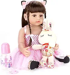 Boneca Bebe Reborn Original Silicone Barata Boneca Realista Princesa 55CM
