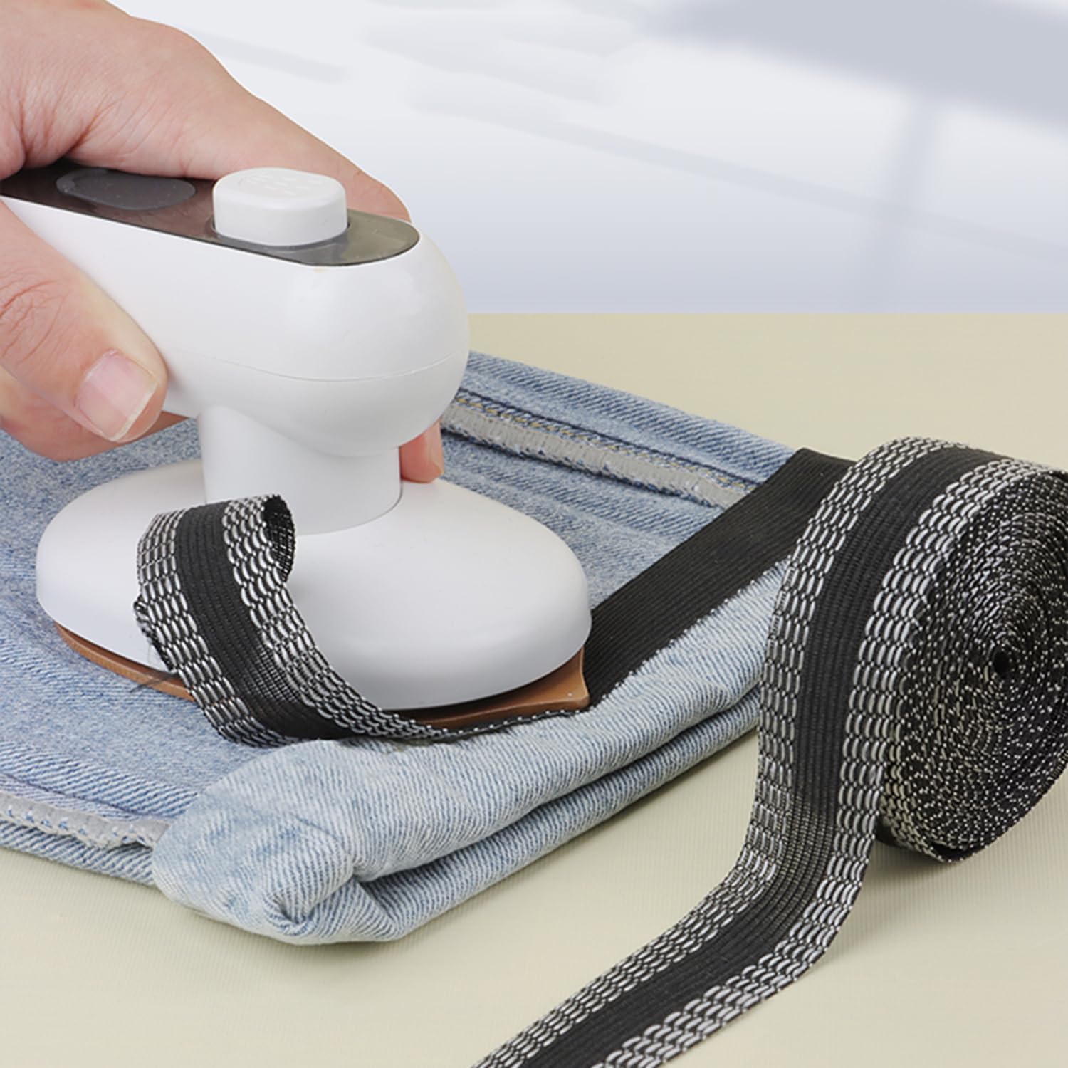 Hemming Tape for Pants 32.8 Ft- Iron on Hemming Tape, Hem Tape No Sew, Versatile Hemming Solution for Easy Clothing Project (Black, 32.8 Ft X 1 Roll)