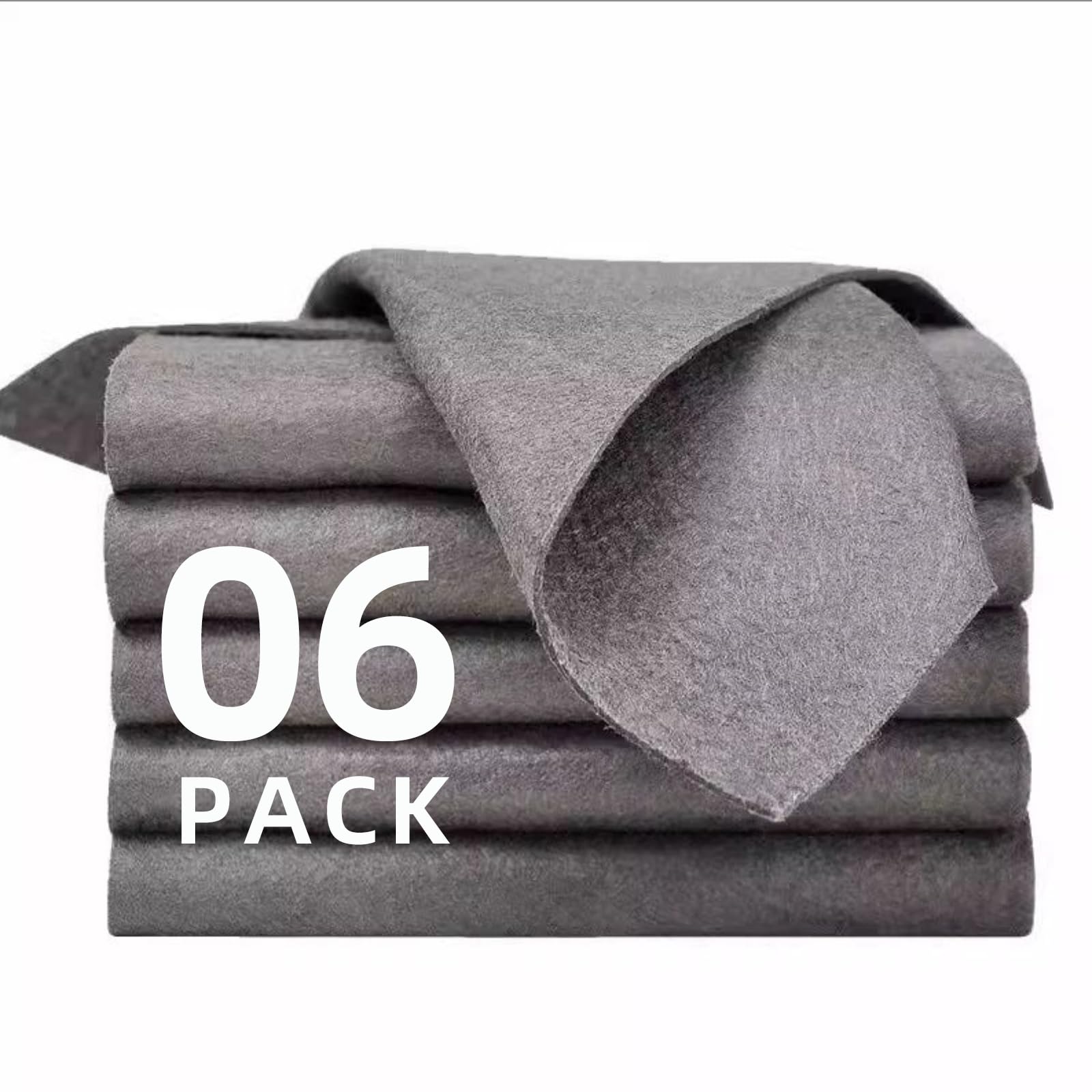 6 Pack Thickened Magic Cleaning Cloths 30x30cm Reusable Microfiber Cleaning Rags Lint-Free Streak-Free Cloth for Windows Glass Mirrors
