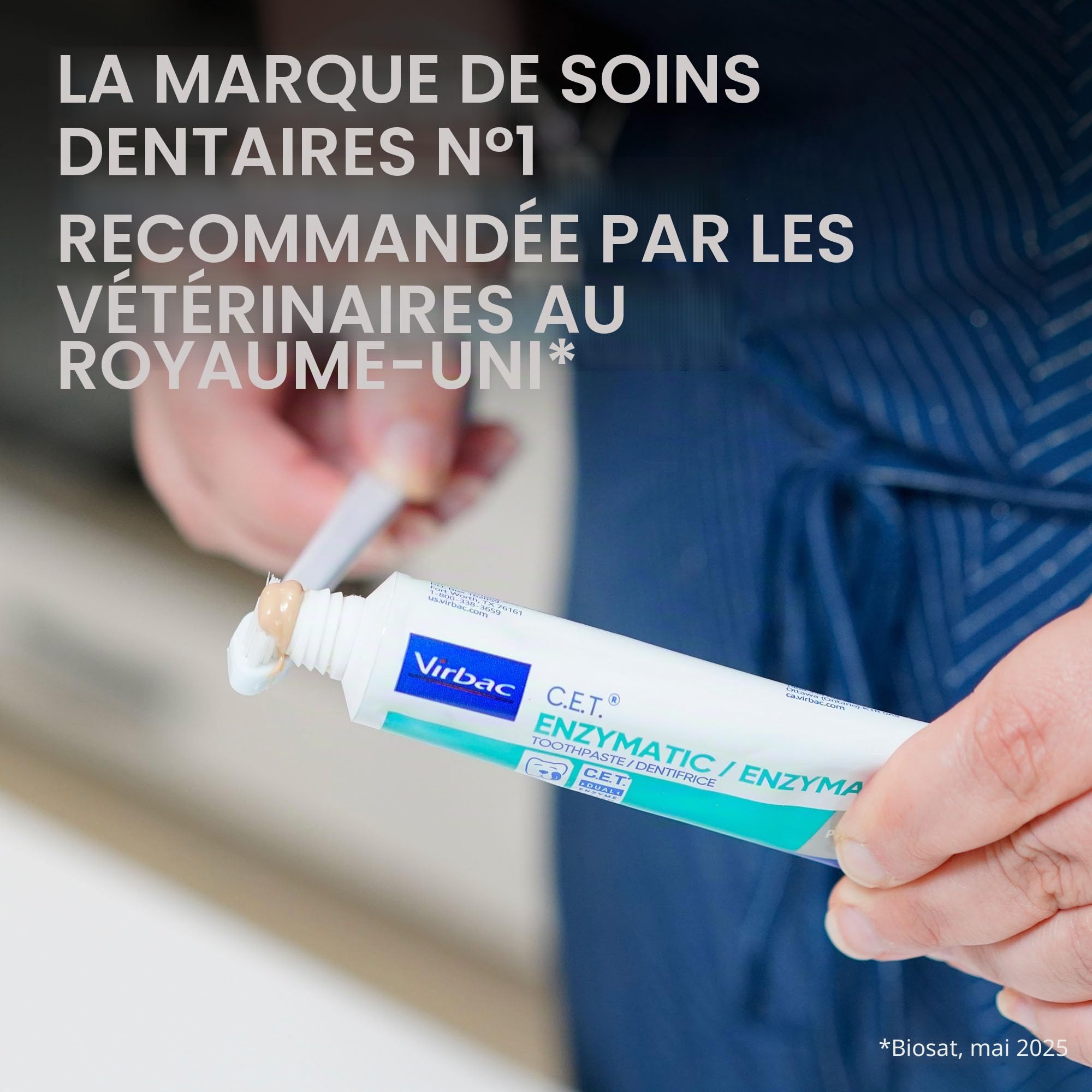 Virbac C.E.T. Dentifrice Enzymatique , Blanc/Bleu 70.9 G (Lot De 1)