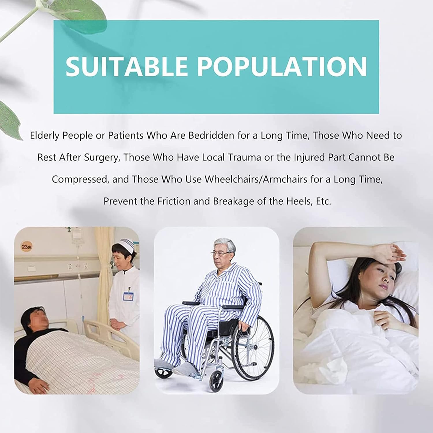 Almohadas Protectoras De Talón Suaves, Protector De Talón De Tacón, Protector De Tendón De Aquiles para La Prevención De Úlceras por Presión, Cubierta De Corrección De Pies Mayores 2pcs