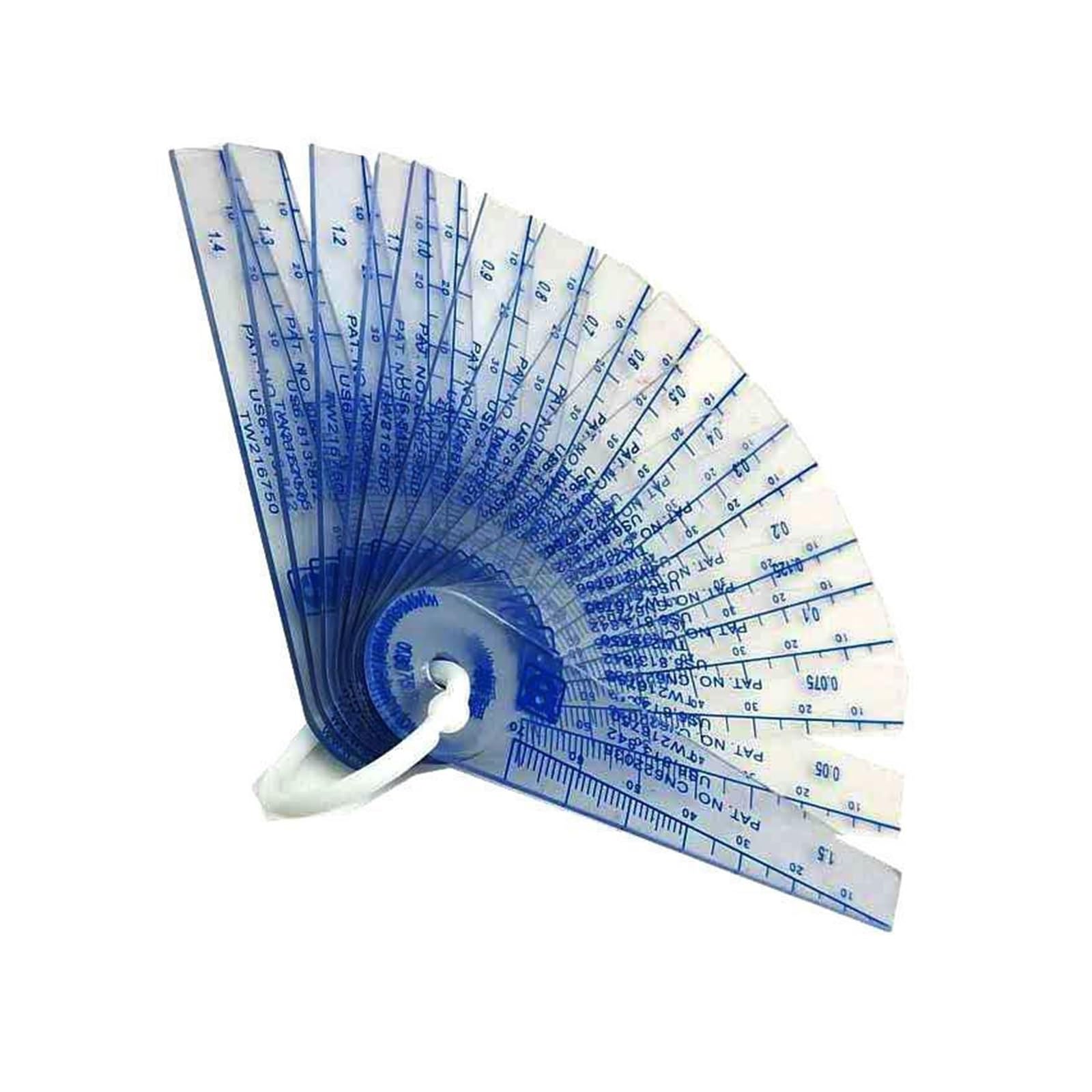 Szczelinomierze, 0.05-1.5-2.0-3mm 18 sztuk 20 sztuk grubość plastikowa wtyczka Feeler Gauge wypełniacz szczelin narzędzie pomiarowe z arkuszem(0.05-3mm 25 Sheet)