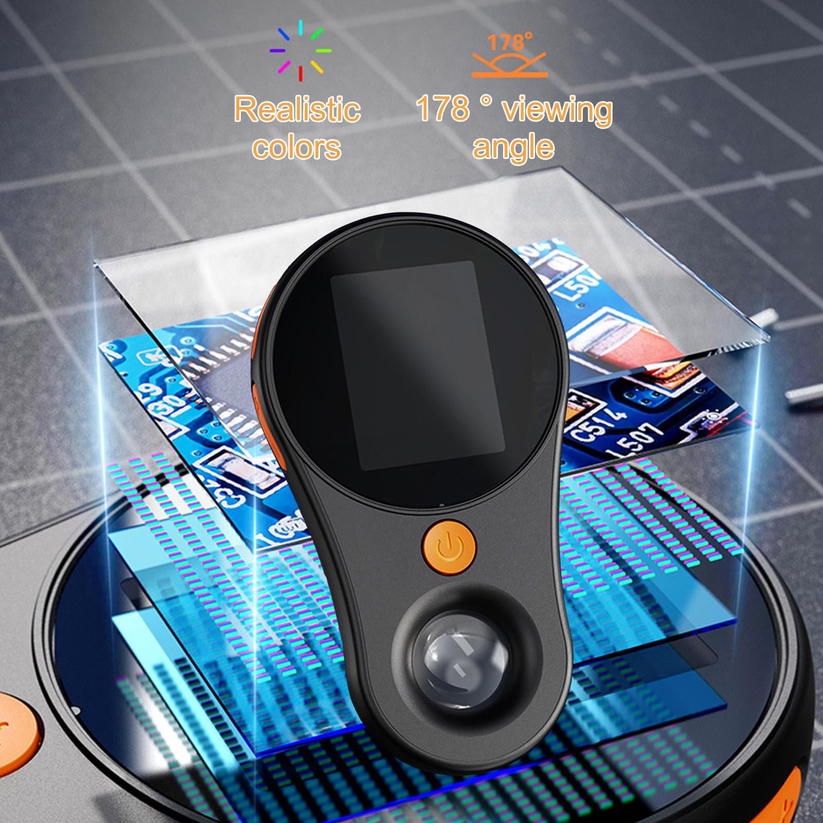 Produktbild von Handy-Mikroskop Für Kinder – 500x, 2,0 IPS-Display, 8 LEDs, Wiederaufladbar, Tragbar