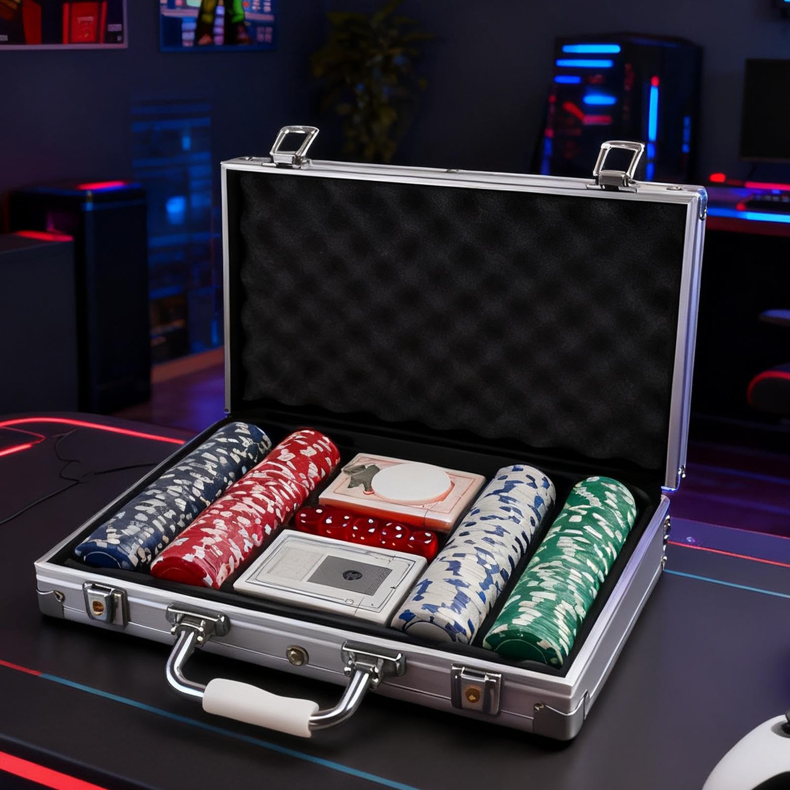 Pokerchips – Partyzubehör ohne Nennwert – Pokerchips für Gesellschaftsspiel – für Spieler, Liebhaber von Männern, Frauen, Sammlern, Familienabend, Partys