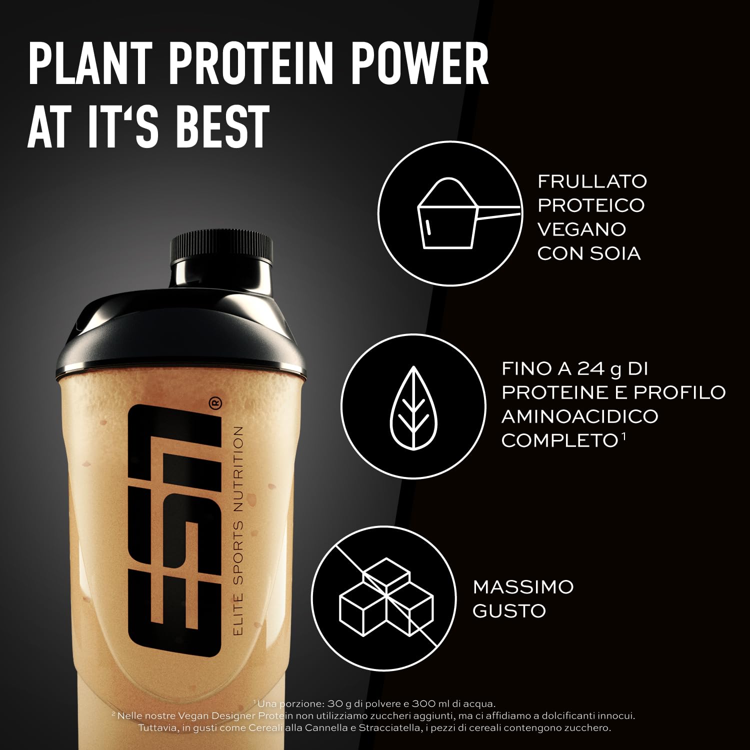 ESN Vegan Designer Proteinpulver, Cinnamon Cereal, 900 g, cremige Konsistenz - made in Germany