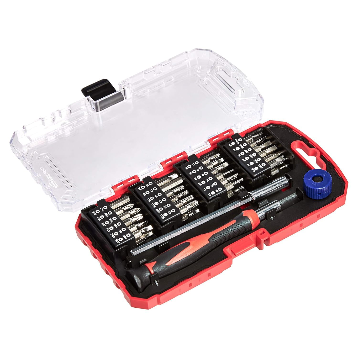 AmazonBasics 51-Piece Precision Screwdriver Bit Set, 17.1 x 9.7 x 2.8 cm-image-3