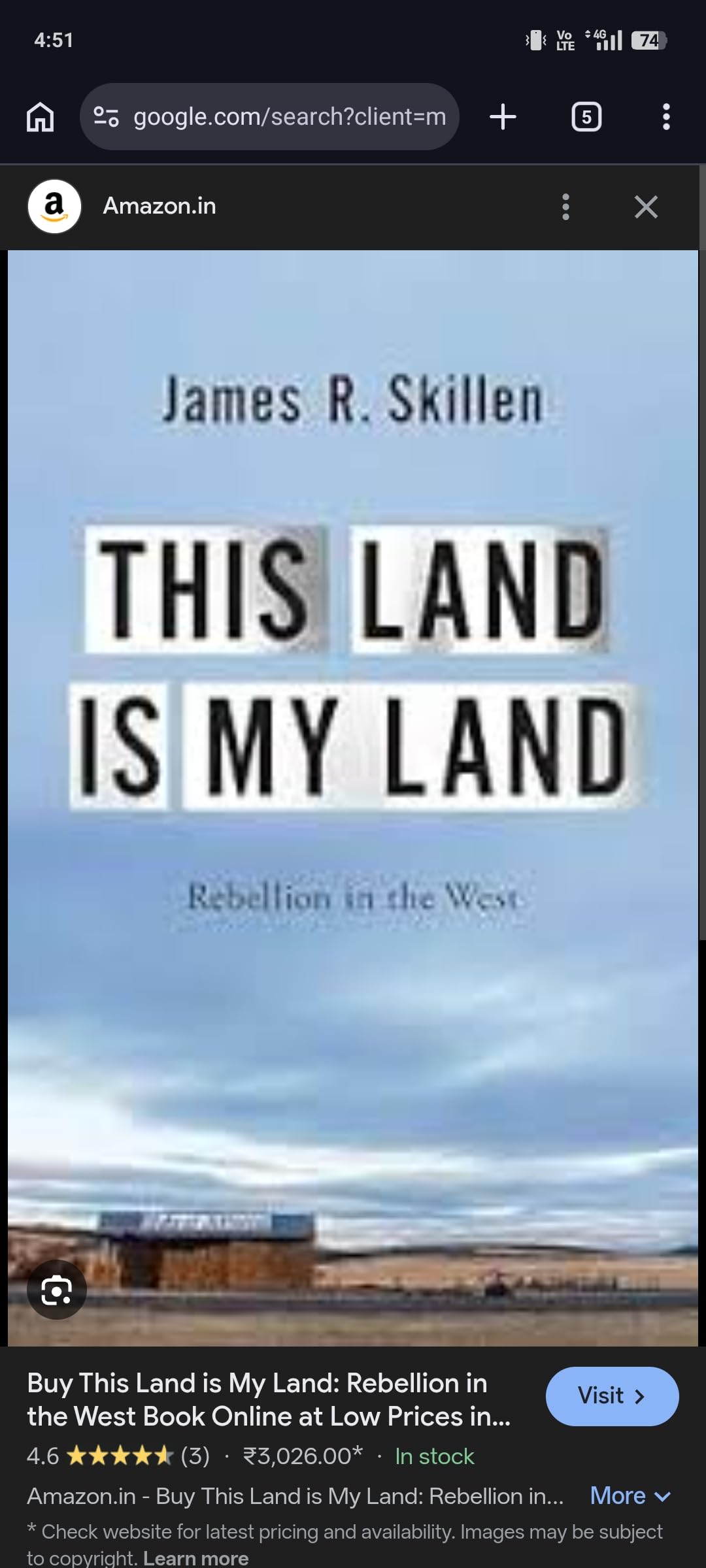 Buy This Land is My Land: Rebellion in the West — BookShops.in