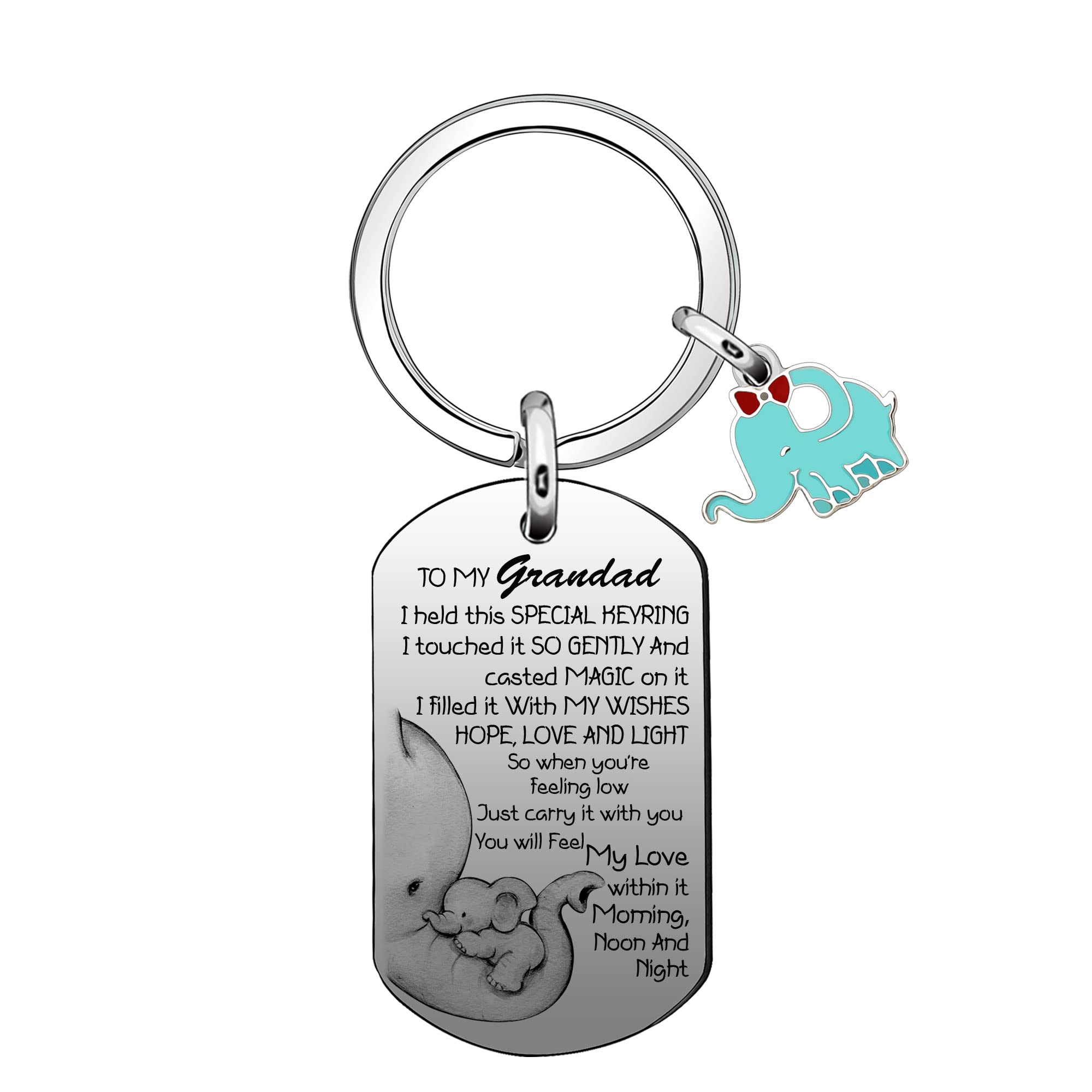ACAROMAY Family Key Chain Rings Dad Grandad Uncle Fathers Day Keyring Best Wishes Hope Love Mum Aunt Grandma Birthday Son Daghter Keychain Christmas Thanksgiving Key Holder