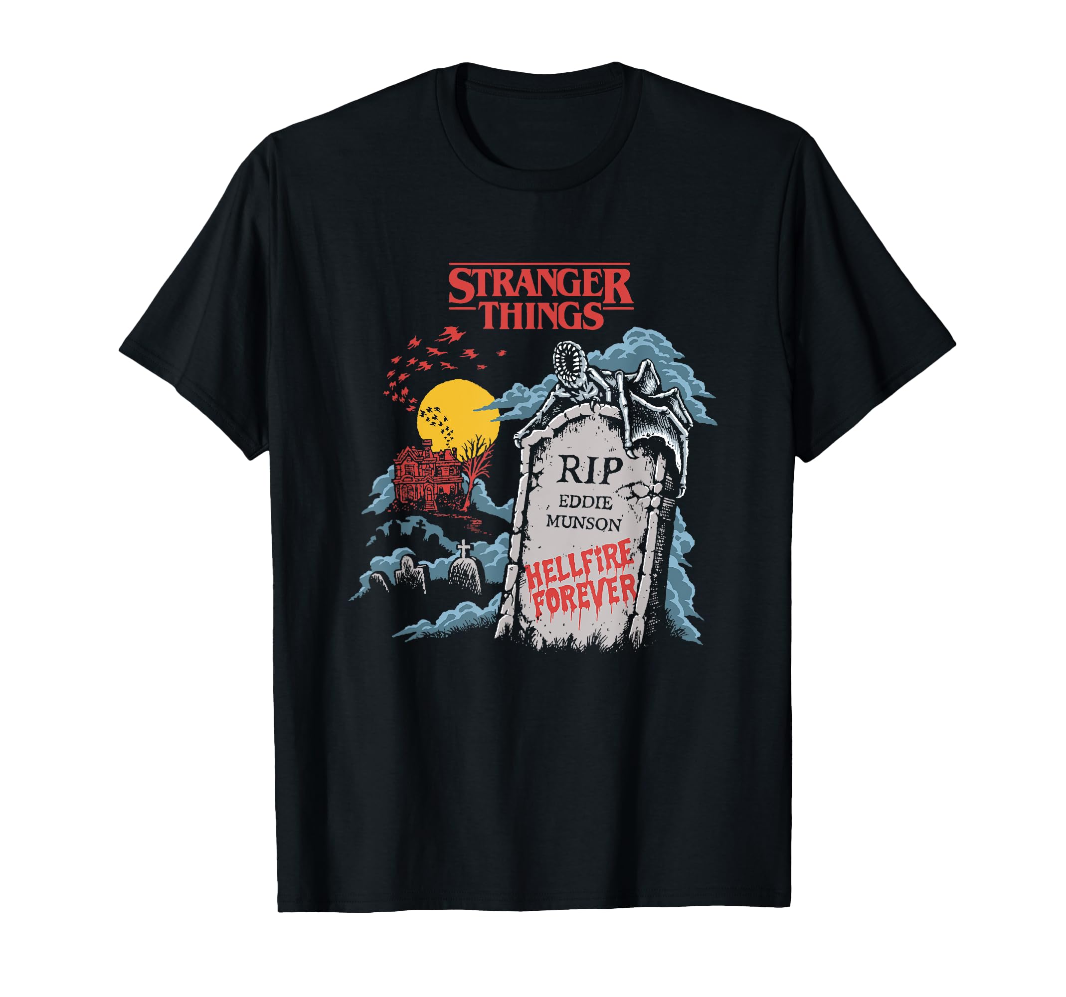 Amazon | Stranger Things Hellfire Forever R.I.P Eddie Munson T