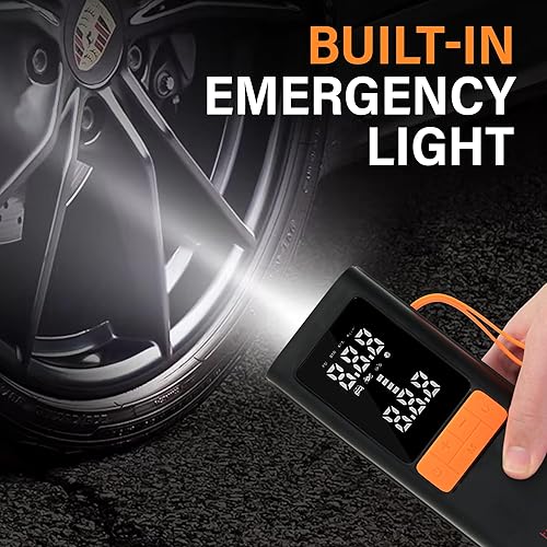 Miniatura 6 de Compresor de aire portátil para neumáticos, inflador de neumáticos portátil ideal para asistencia en carretera, uso doméstico y situaciones de