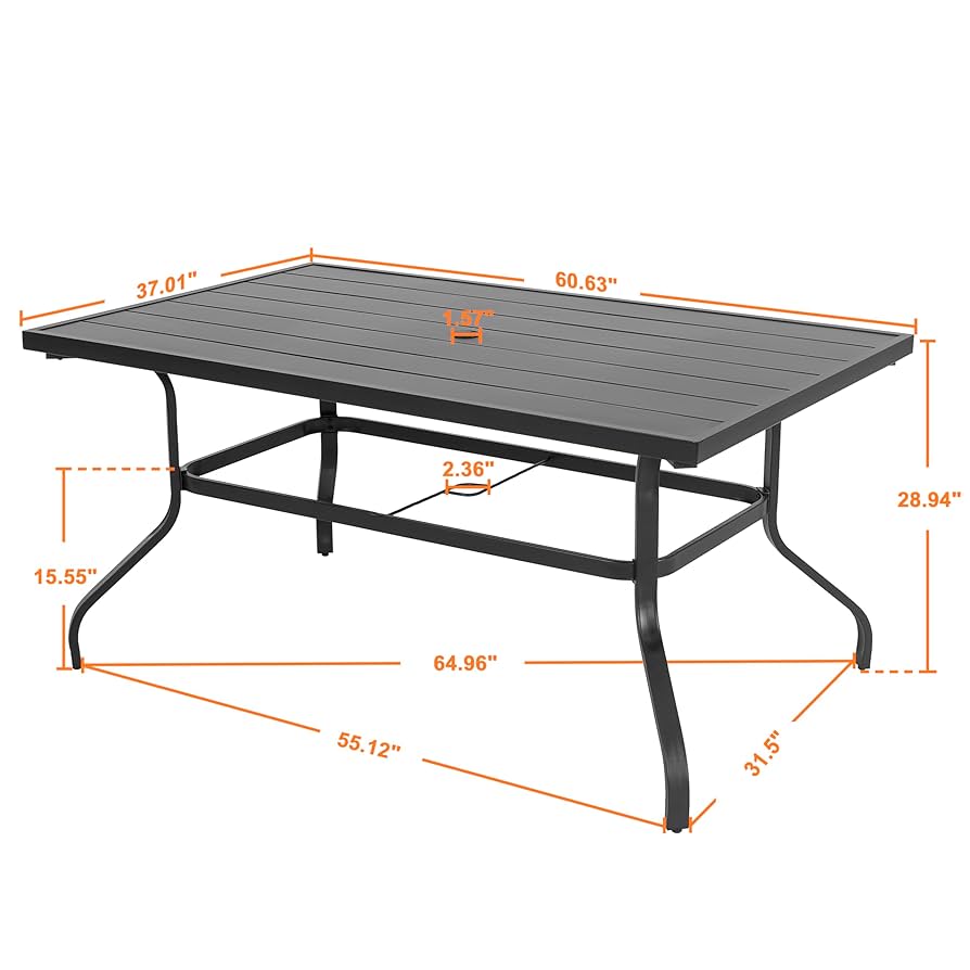 ⭐Jing⭐　INOUT NEW Standard Table ZUO Sumay 50.0 in. Round Black HPL Stone Top with Steel
