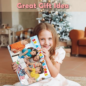 Elfew 20Pack Small Activity Books for Kids Age 4-8,8-12,Puzzles Books for Kids Party Favor Gift, Brain Game, Over 280 Different Games fit Classroom Activity, Boy and Girl Birthday Goodie Bag Stuffers