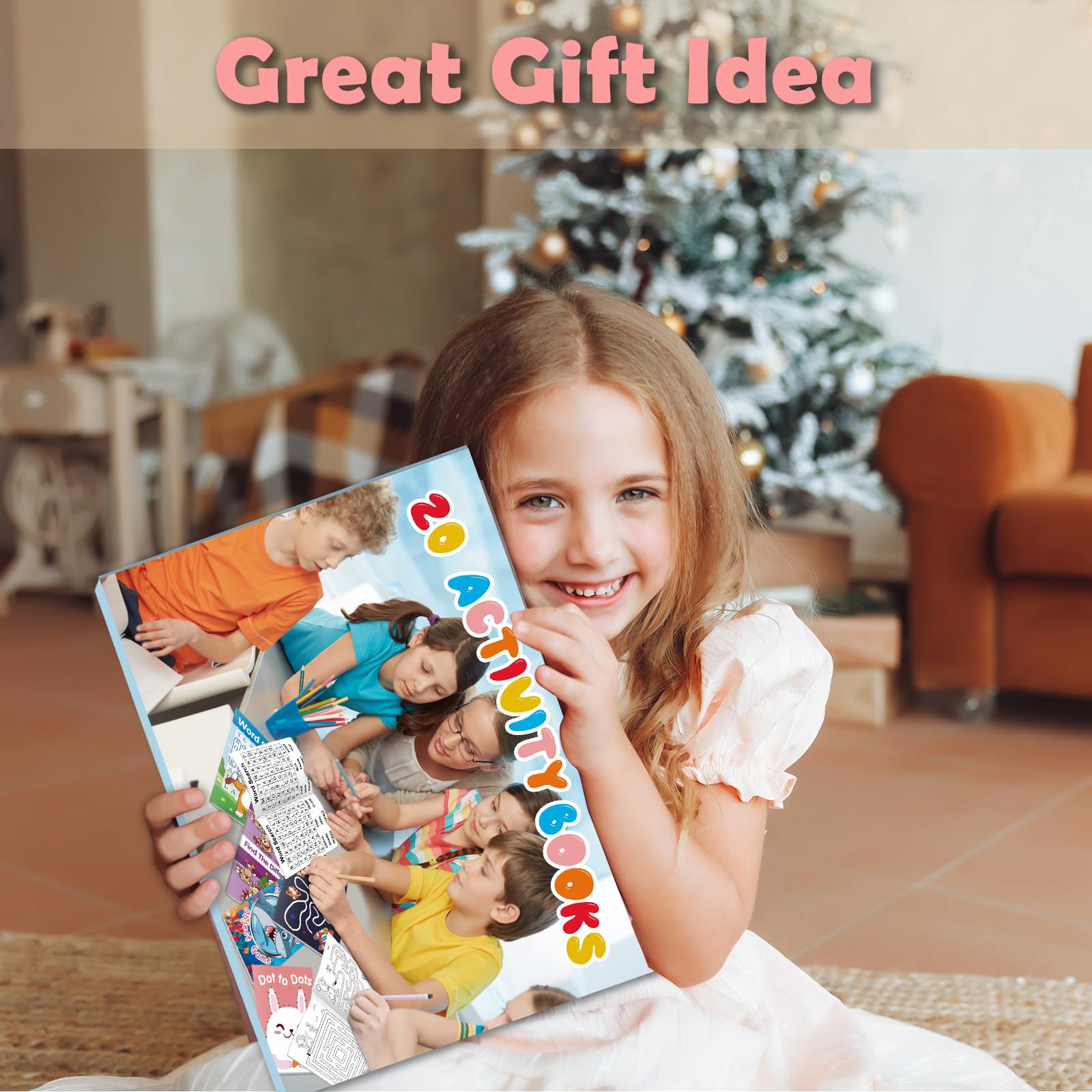Elfew 20 Stück Aktivitätsbücher für Kinder Party Gefälligkeiten, Kleine Geschenke für Kinder, Mini-Aktvitätsbücher, inklusive Wortsuche, Labyrinth, Punkt-zu-Punkt und mehr für Kinder Party Zubehör | Bulk-Puzzle-Bücher, über 280 verschiedene Gehirnspiele,