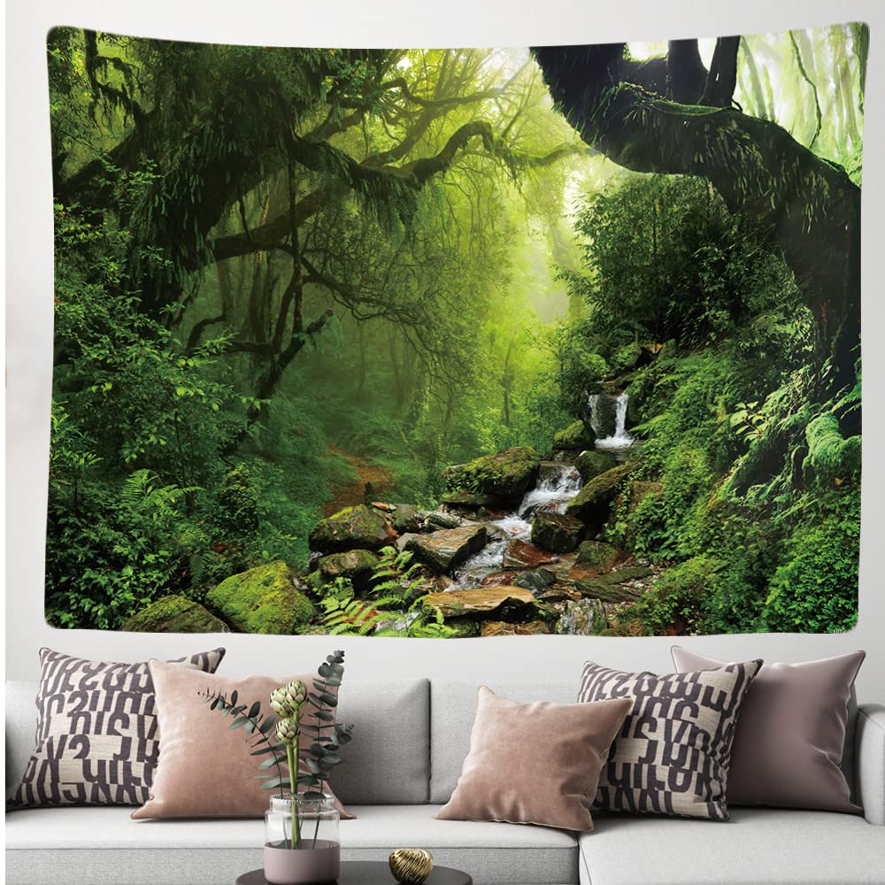 Ulticool - Tapestry Home Decoration - 200 x 150 cm - Fabric Wall Hanging - Accessories for Bedroom Living Room Nursery (Rainforest) - Image 3