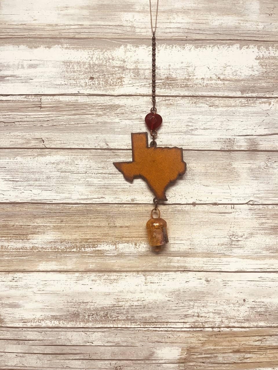 Generic Texas State Shape Bell Rustic Garden Outdoor Decor