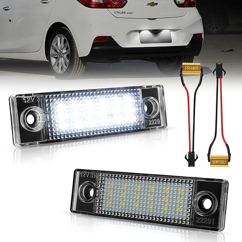 Luces LED de matrícula para Chevy Cruze 2009-2023, repuesto de montaje de luz de matrícula disponible en Yaxa Venezuela