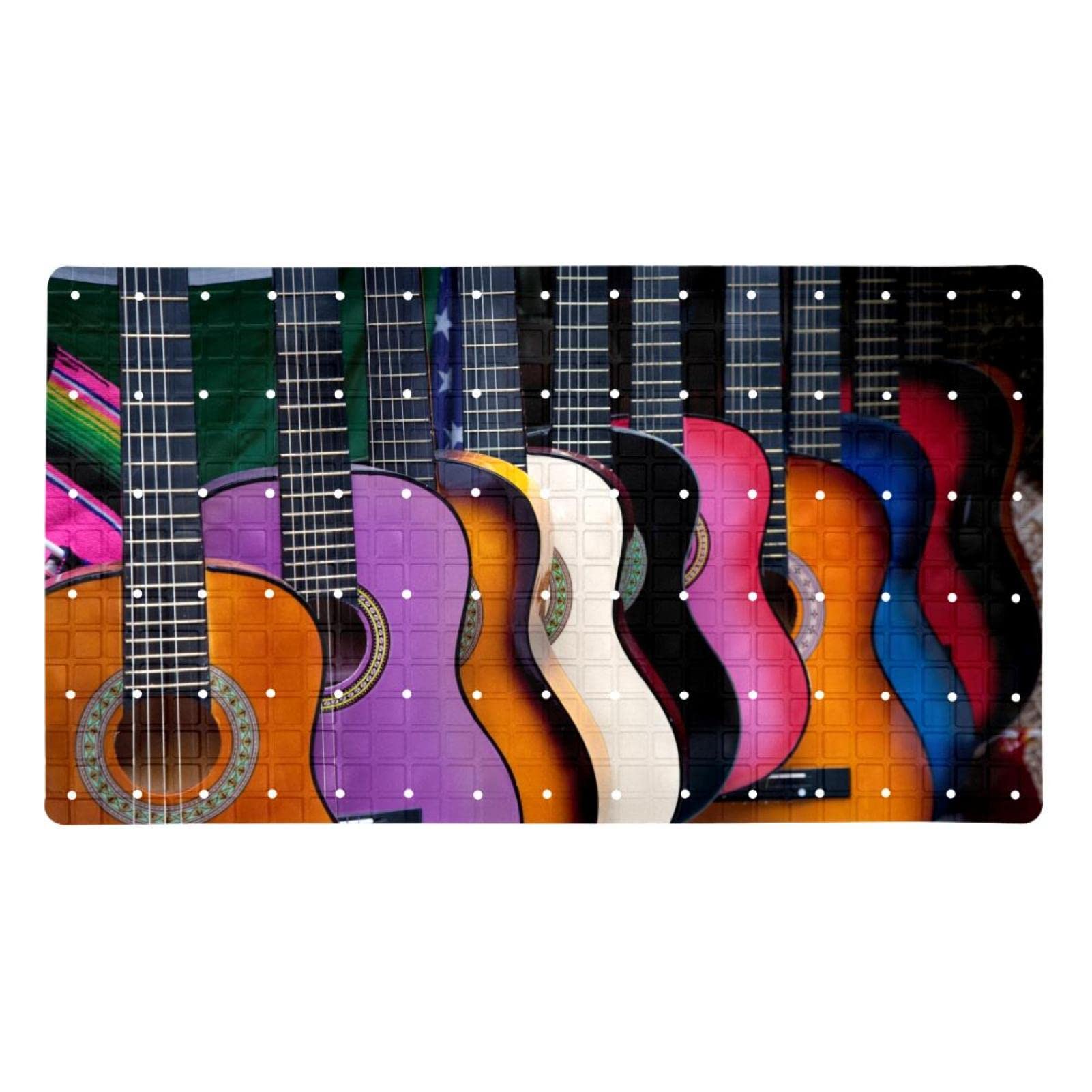 Guitarras mexicanas alfombrilla de ducha suave de alta durabilidad lavable para bañeras modernas