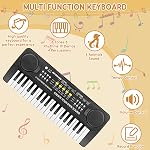 M SANMERSEN Clavier pour piano enfant - 37 Keys Pianos pour les enfants Débutants Piano électronique avec Microphone Jouets musicaux éducatifs pour 3 4 5 6 Année Vieux Garçons Filles Cadeaux , Double Haut-parleur, Jouets éducatifs musicaux, Cadeau anniversaire pour 3 4 5 6 7 8 Année Fille