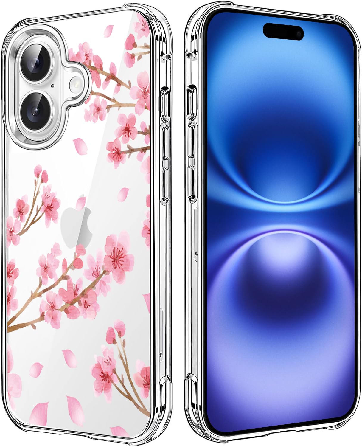 Amazon.com: HEYORUN Cherry Blossom Clear Case Compatible with