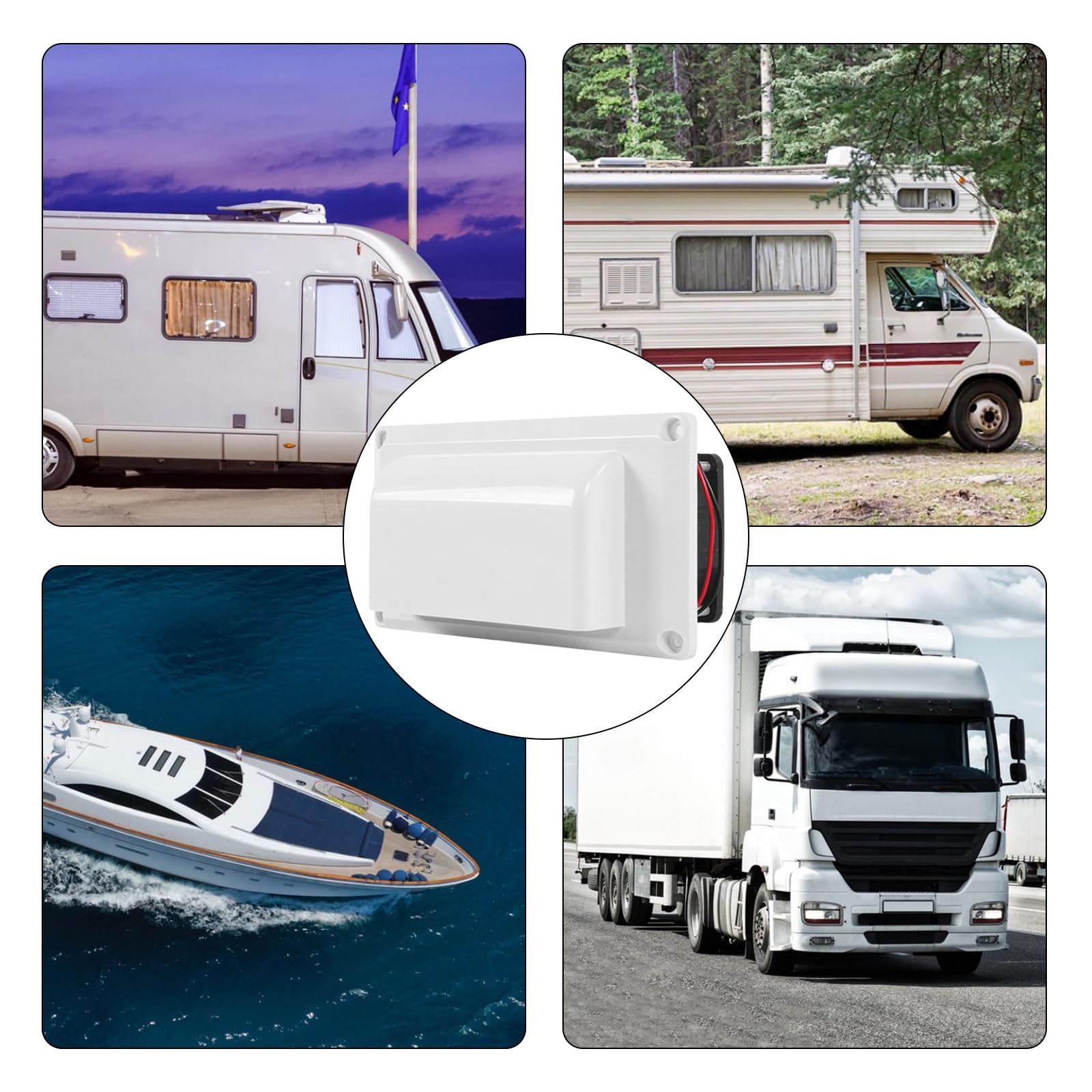 Ventola Di Scarico 12V 25W Griglia di Ventilazione per RV Camper Roulotte