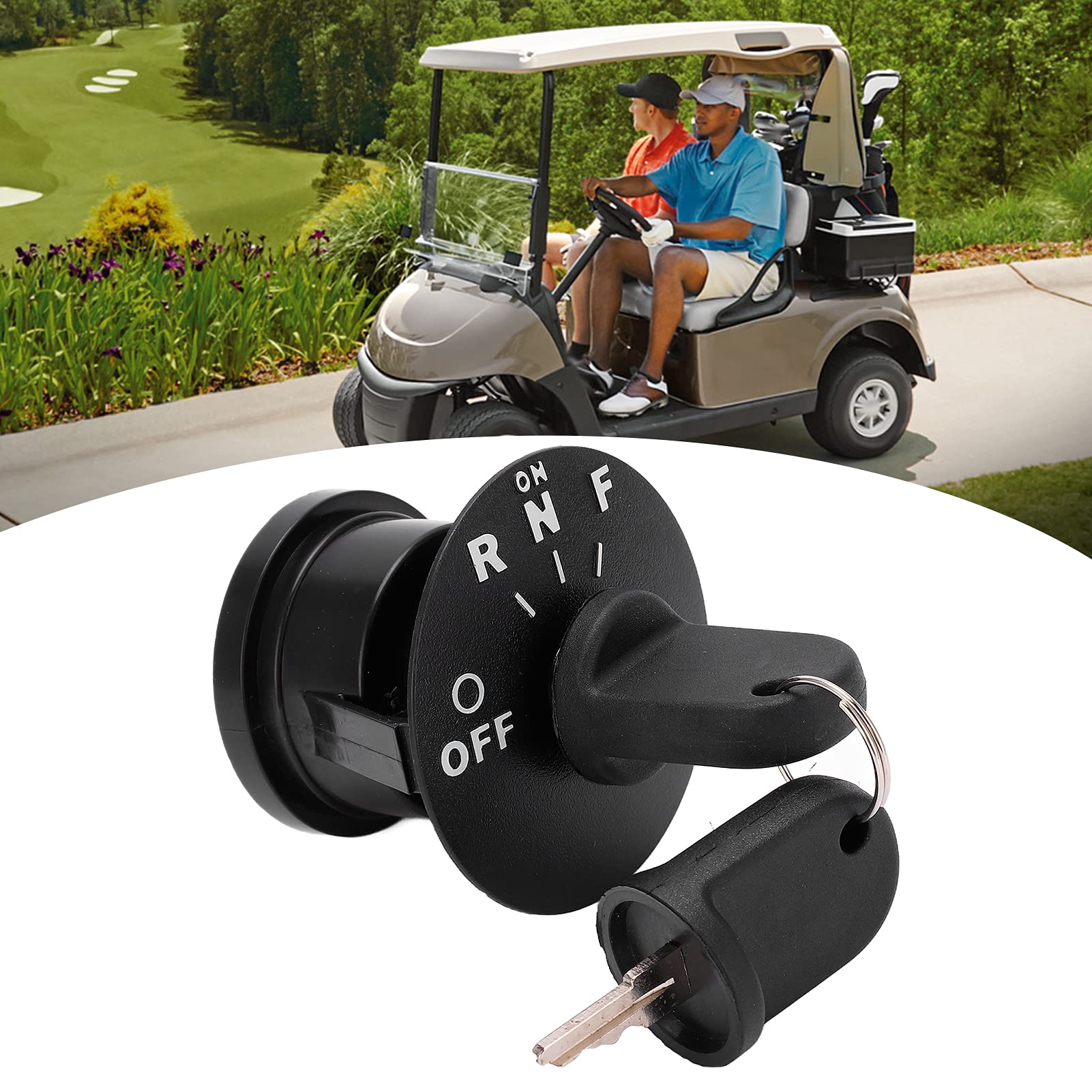 Interrupteur à Clé de, Interrupteur à Clé de de Voiture de Club avec 2 Clés OE 605637 de Remplacement pour EZGO RXV 2008‑Up