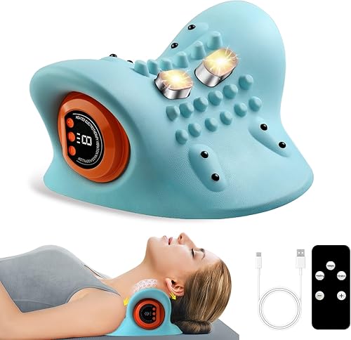 Masajeador de cuello multifuncional que alivia la fatiga del cuello, 6 niveles de intensidad de masaje y funcionalidad de calefacción, un regalo