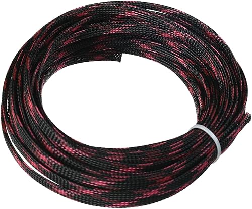 Miniatura 5 de Othmro Longitud 32.8 ft/32.8 pies de ancho 6mm/0.24 in PET cable protector de cable expandible, cable de tubo de telar sin dividir, funda flexible