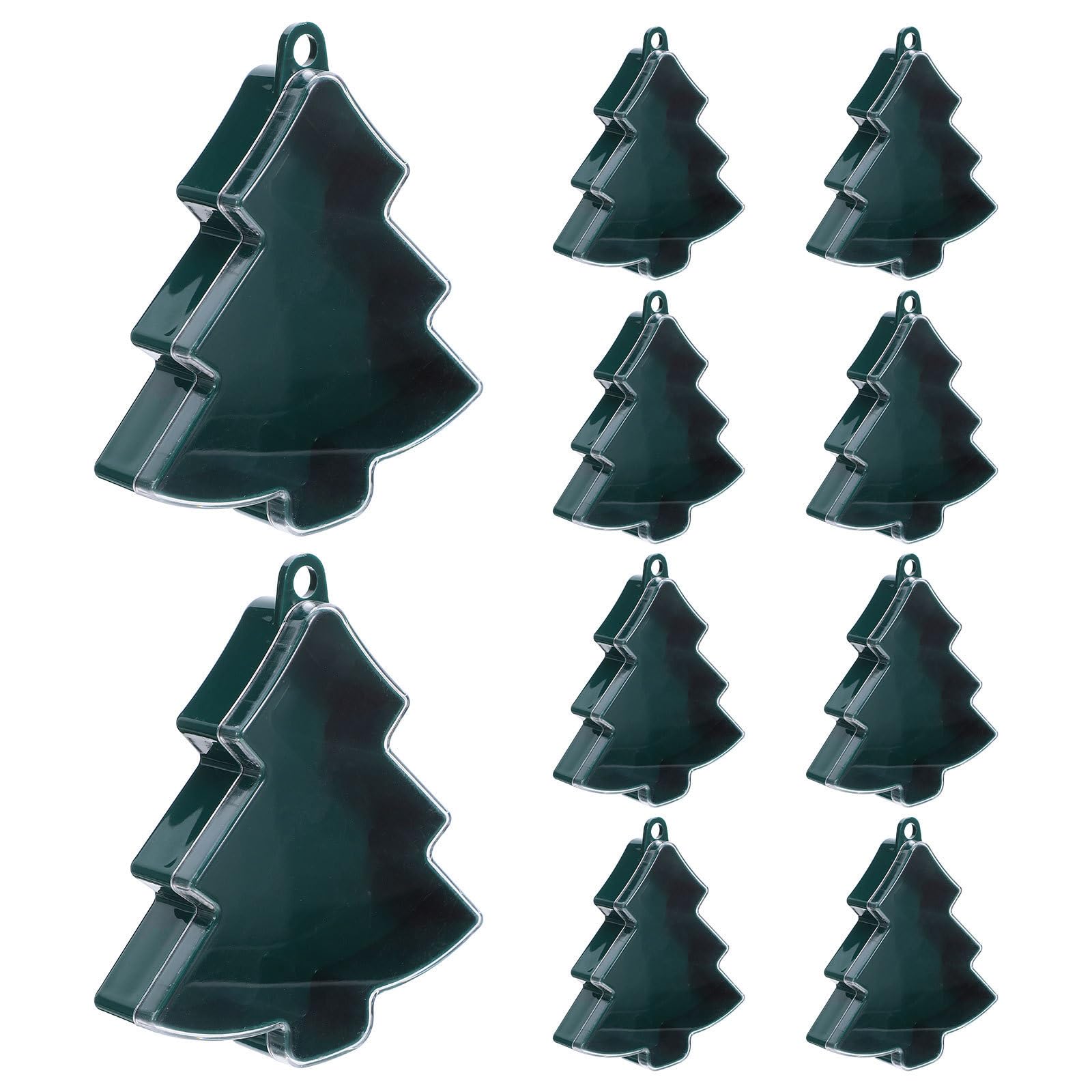 SHINEOFI 40 Pezzi Scatola Regalo Natalizia a Forma di Albero, Plastica