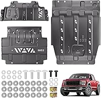 Sejaede Heavy-Duty Steel Skid Plate Full Set for 2015-2022 Ford F-150 4WD EcoBoost - Transmission & Engine Protection Shield