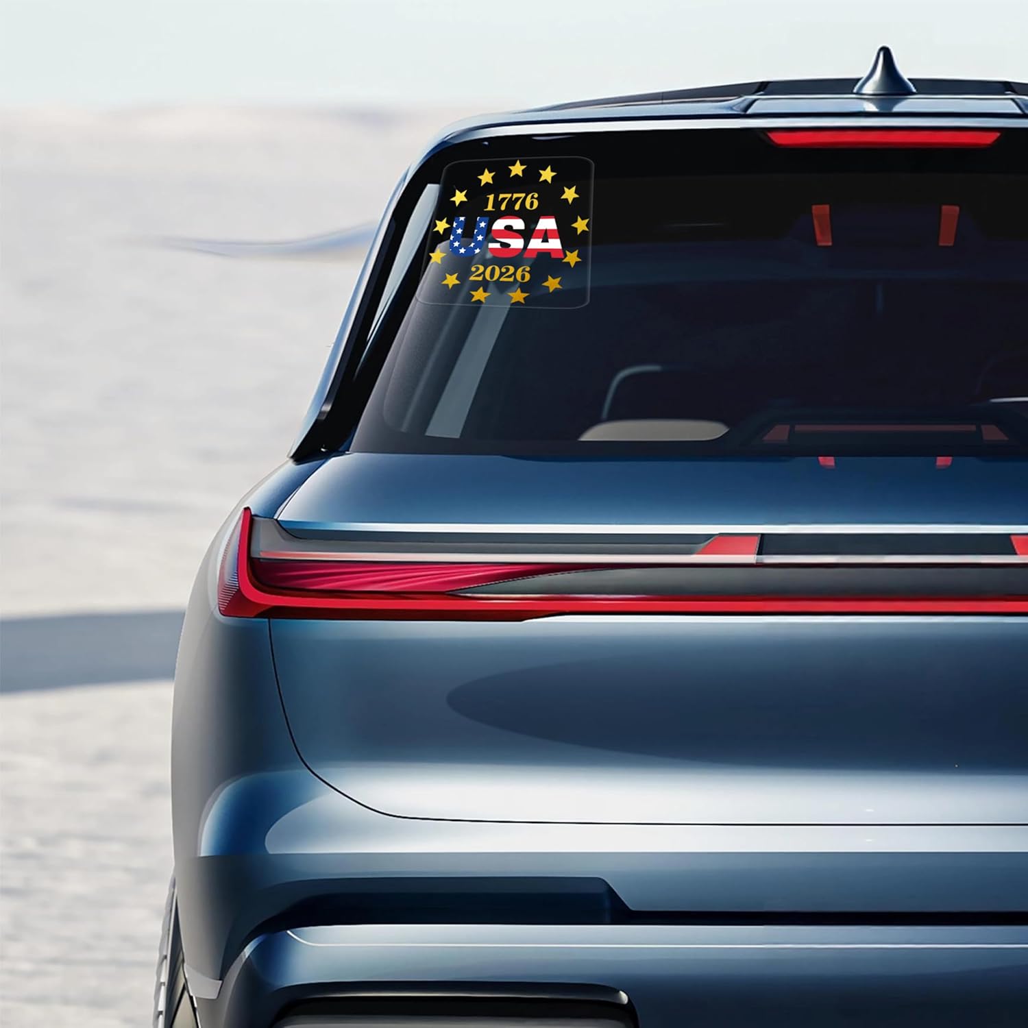 4 Pcs America 250th Anniversary Car Decal Distressed American Flag Sticker for Cars Trucks & Windows 1776-2026 America 250th Patriotic Flag Vinyl Decal (B 8x8In) - Image 2