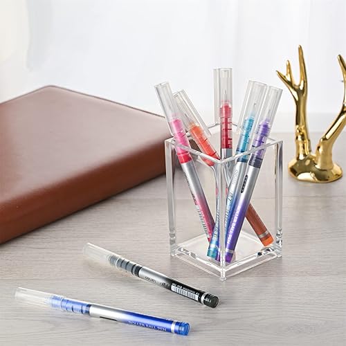 Miniatura 3 de Paquete de 2 soportes acrílicos para bolígrafos transparentes para lápices de escritorio para escritorio de oficina