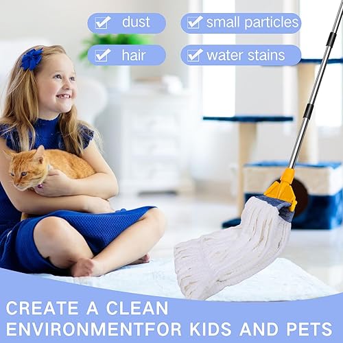 Miniatura 5 de Lallisa 10 piezas de repuesto de cabezal de trapeador comercial de 18 onzas, cabezales de trapeador de microfibra para limpieza de suelos, cabezales