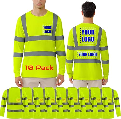 Camisa de seguridad con logotipo personalizado Hi Vis Clase 2 Camisa reflectante de alta visibilidad con bolsillo Camisa de trabajo amarilla de